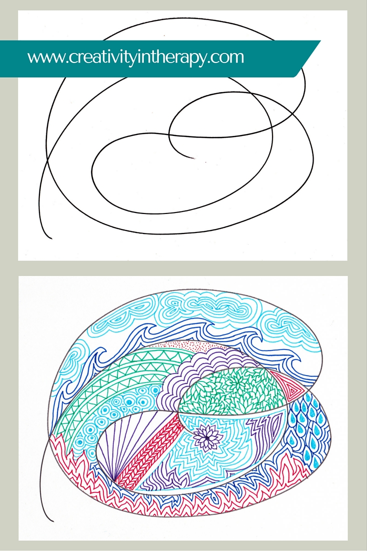 Scribble Drawing In Art Therapy : Scribble swap art directive for group therapy