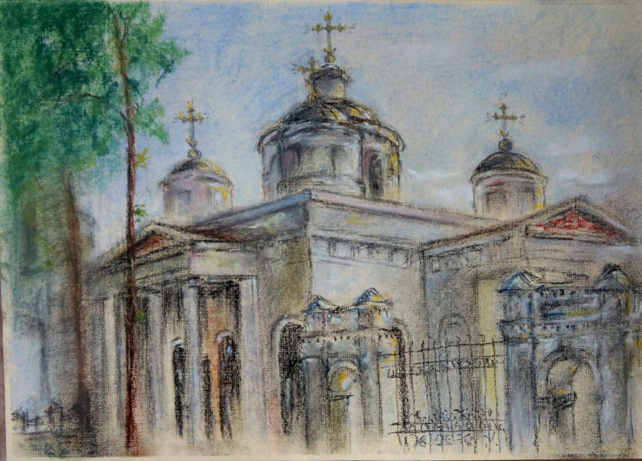 Волжский бульвар кинешма рисунок