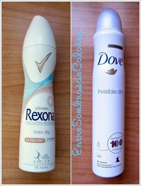 desodorantes Rexona y Dove