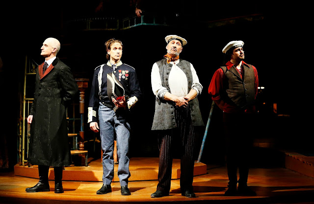 Left to Right: Ray Dooley as Lord Aster, Schuyler Scott Mastain as Captain Scott, Jeffrey Blair Cornell as Alf, and Mitchell Jarvis as Black Stache. Photo by Jon Gardiner.