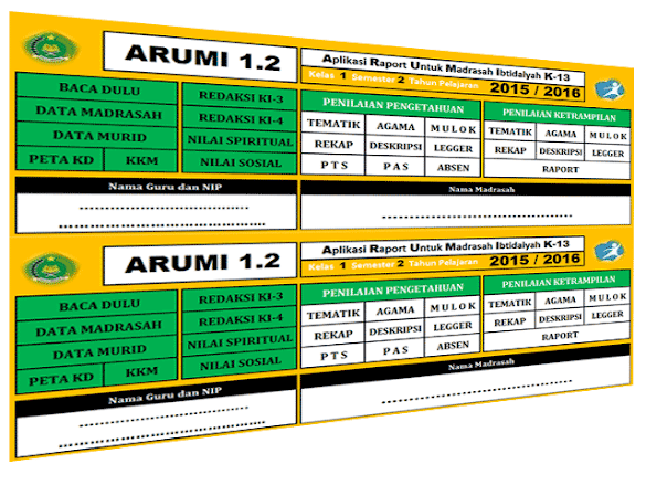 Contoh Aplikasi Raport Kurikulum 2013 Sd/Mi Format Excel