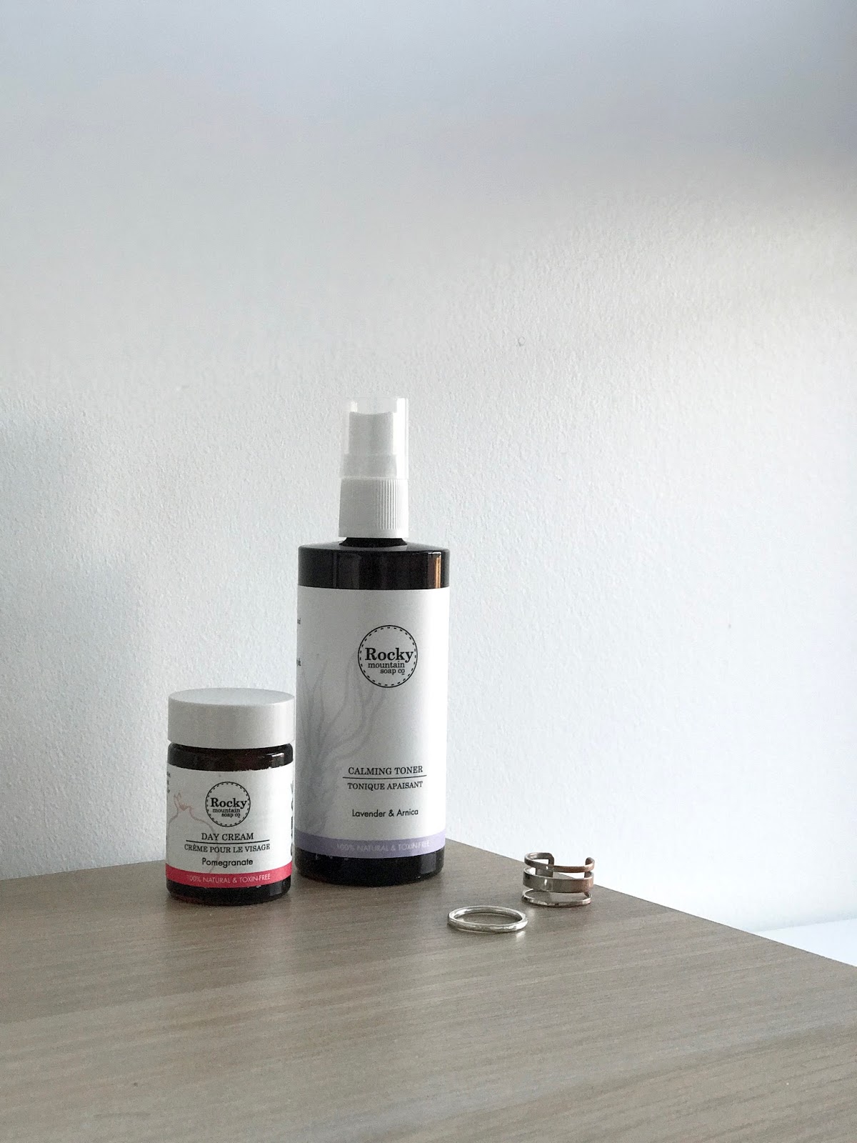 CALMING TONER & POMEGRANATE DAY CREAM ROCKY MOUNTAIN SOAP CO. NANCY MAC