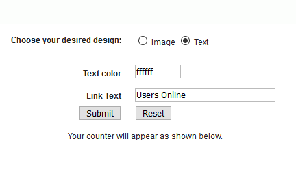 Online User Counter Customize