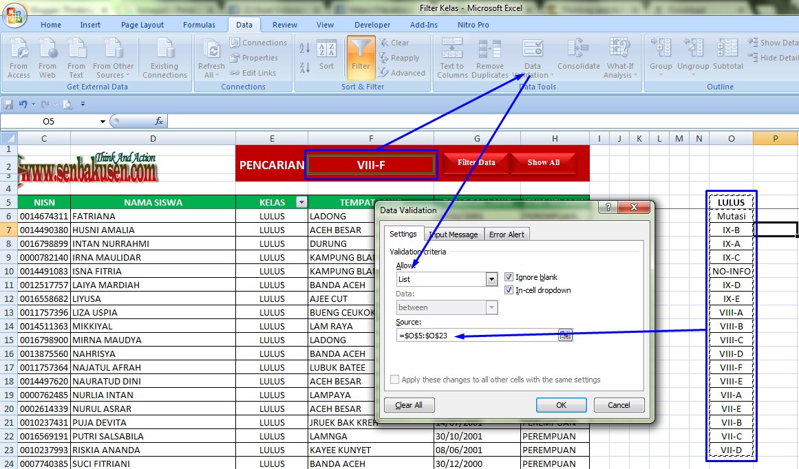 Cara Filter Kategori Data Dengan Vba Excel Di Worksheet