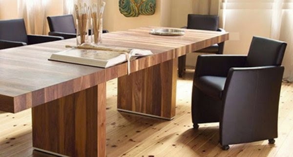 Interesting examples for modern solid wood table