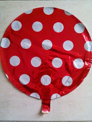 Balon Foil Polkadot Metalik Merah