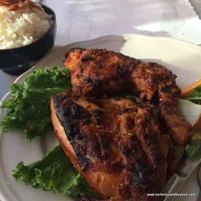 ayam bakar cabe (spicy barbecued chicken) at Borobudur Indonesian restaurant in San Francisco