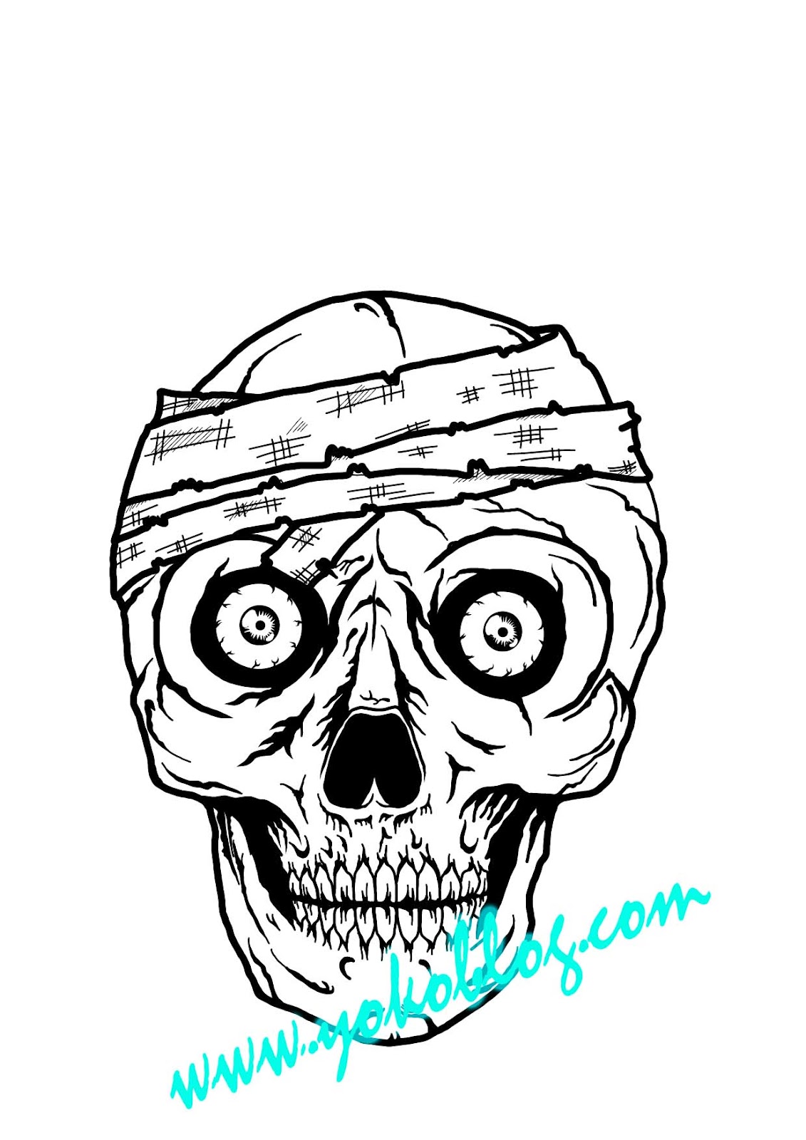 Kumpulan Contoh Gambar Sketsa Tengkorak - Informasi Masa Kini