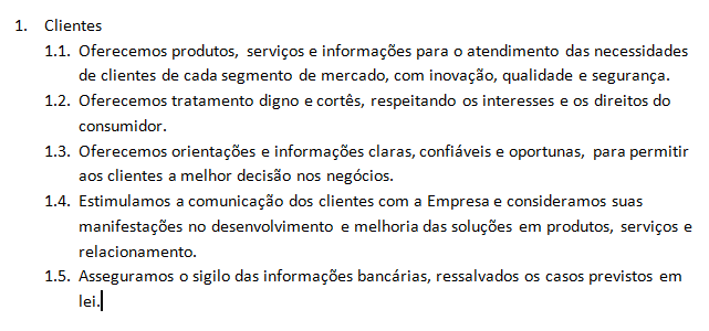 lista de varios niveis com subitens