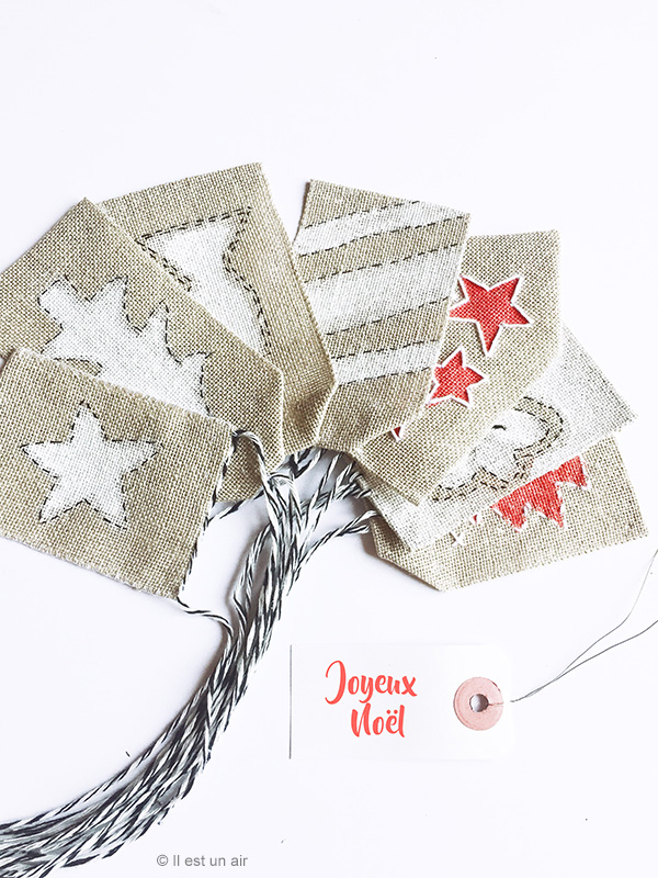 Etiquettes peintes et brodées Etiquettes peintes et brodées