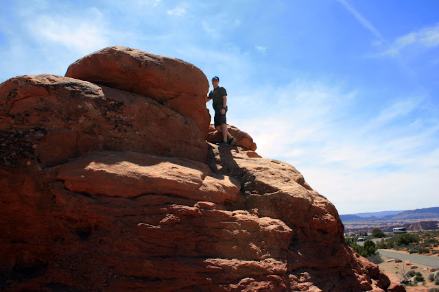 Ben on a boulder in the Garden of Eden