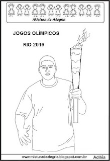 Tocha olímpica 2016,desenho para colorir Tocha olímpica 2016,desenho para colorir