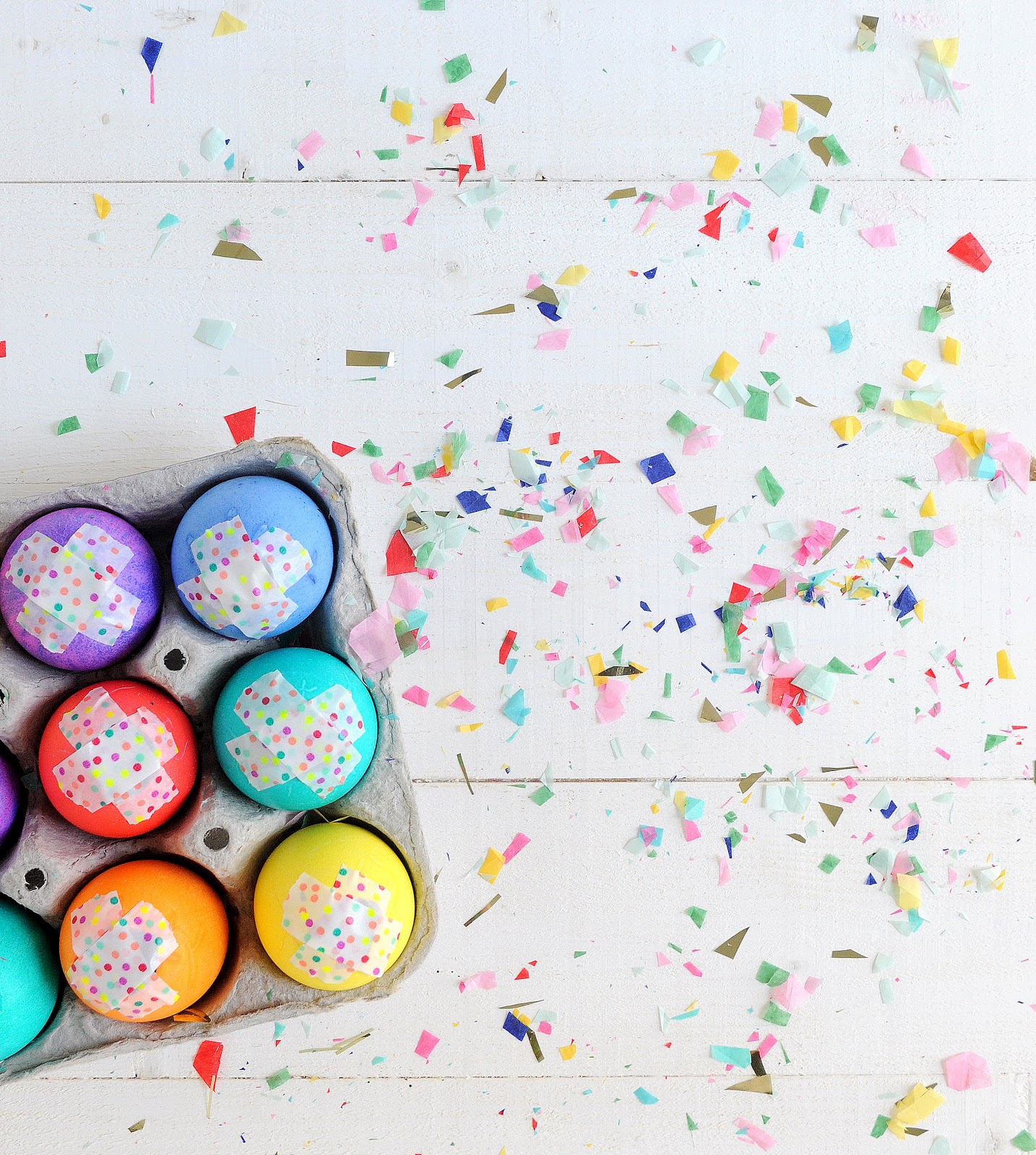 diy confetti filled easter eggs