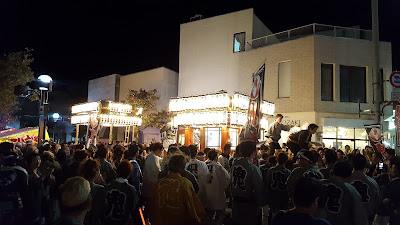 Puncak acara Maebashi Matsuri atau Danbe Matsuri di Gunma