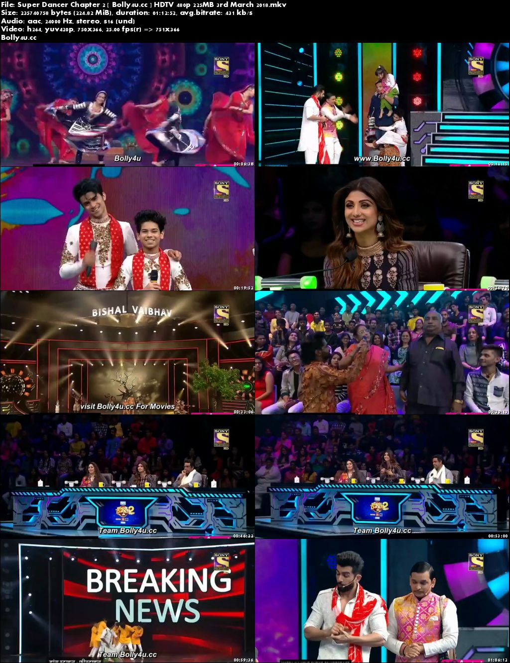 Super Dancer Chapter 2 HDTV 480p 200MB 03 March 2018 Download