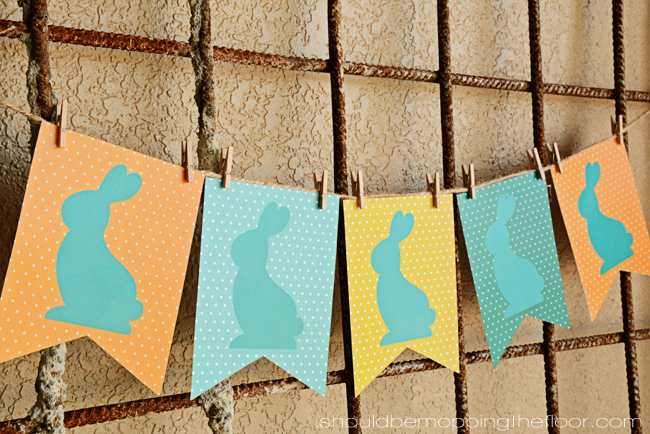 Free Printable Bunny Banner | Print as many pennants as you like for desired length | Instant Download