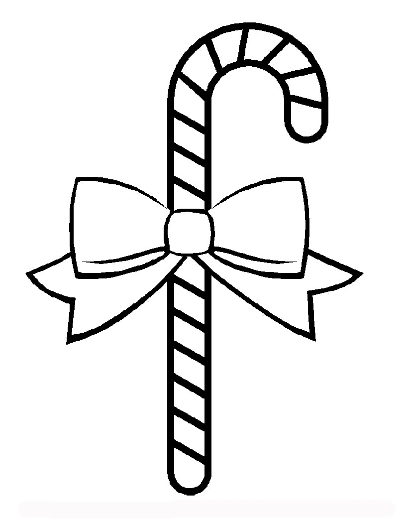 Christmas Candy Canes Coloring Pages To Tree Decorating ...