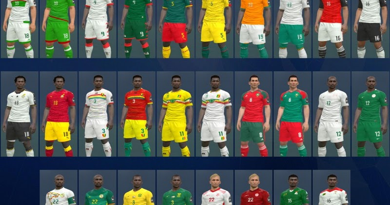 pes-modif: PES 2017 Africa National Teams Kits Pack by ARH