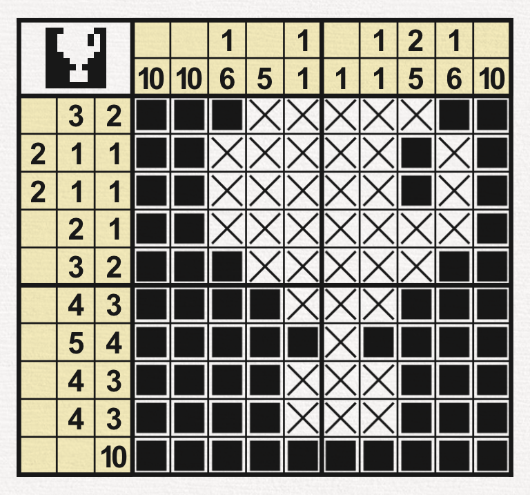 Nonograms Katana Solutions: 10X10 - AEROSTAT