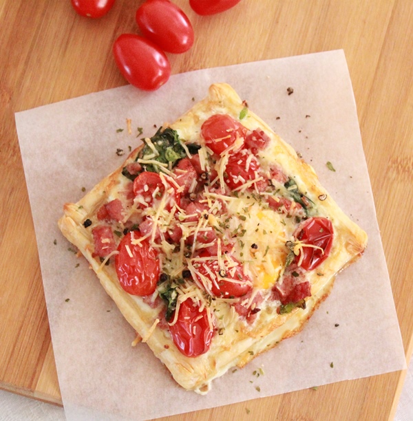 Rustic Egg and Bacon Tartlets Threadbare Creations