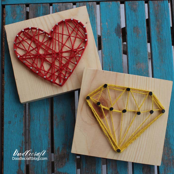 String art kit To the mountains DIY craft kits wooden board String