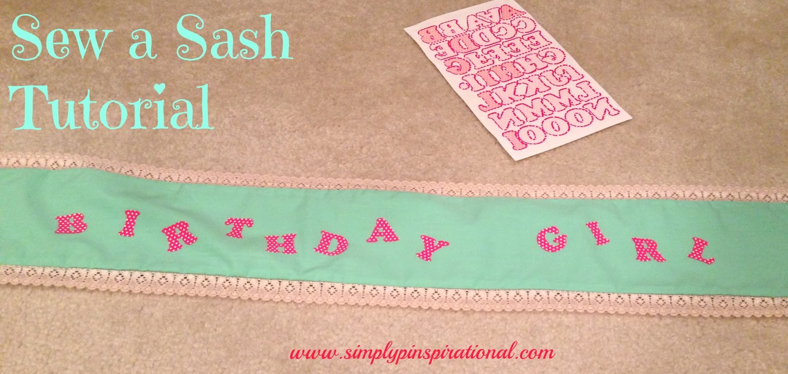simply pinspirational sew your own sash tutorial how to make a roster
