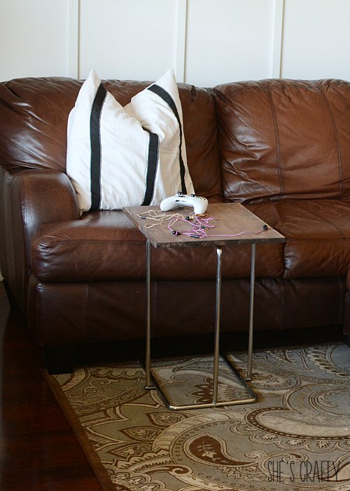 How to make over an under the couch side table