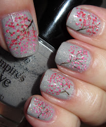 cherry nail blossoms blossom nails glamour rainy simple designs take polish marias easy flower mariasnailpolishblog cannot adorable wait try dag