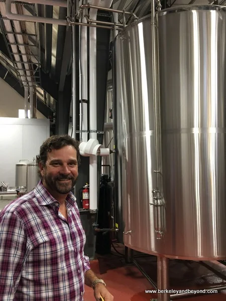 co-owner Hamish Marshall  in tank area at The Rock at SLO Brew in San Luis Obispo, California