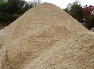 heap of sharp sand