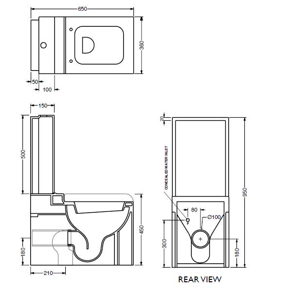 Modecor Toilet Suites Parisi La Fontana Back to Wall Toilet Suite