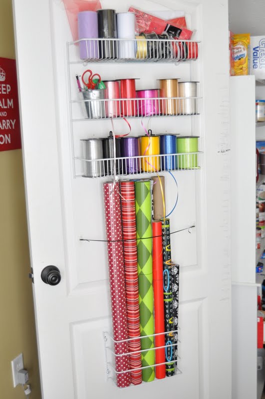 She's crafty: Gift Wrap organizer