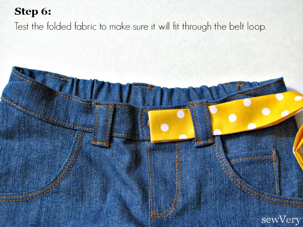 sewVery Reversible Vintage Trim Fabric Belt Tutorial