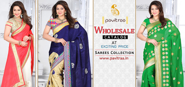 Party Wear Wholesale Sarees Collection @ pavitraa.in