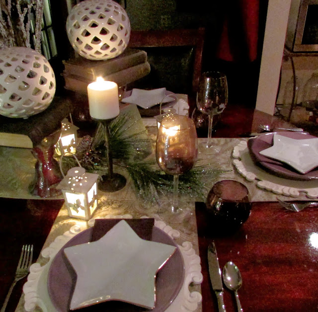 Night and Day Christmas Tablescape