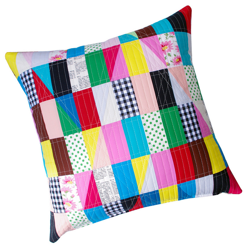 Modern Triangles - Patchwork Pillow by Red Pepper Quilts