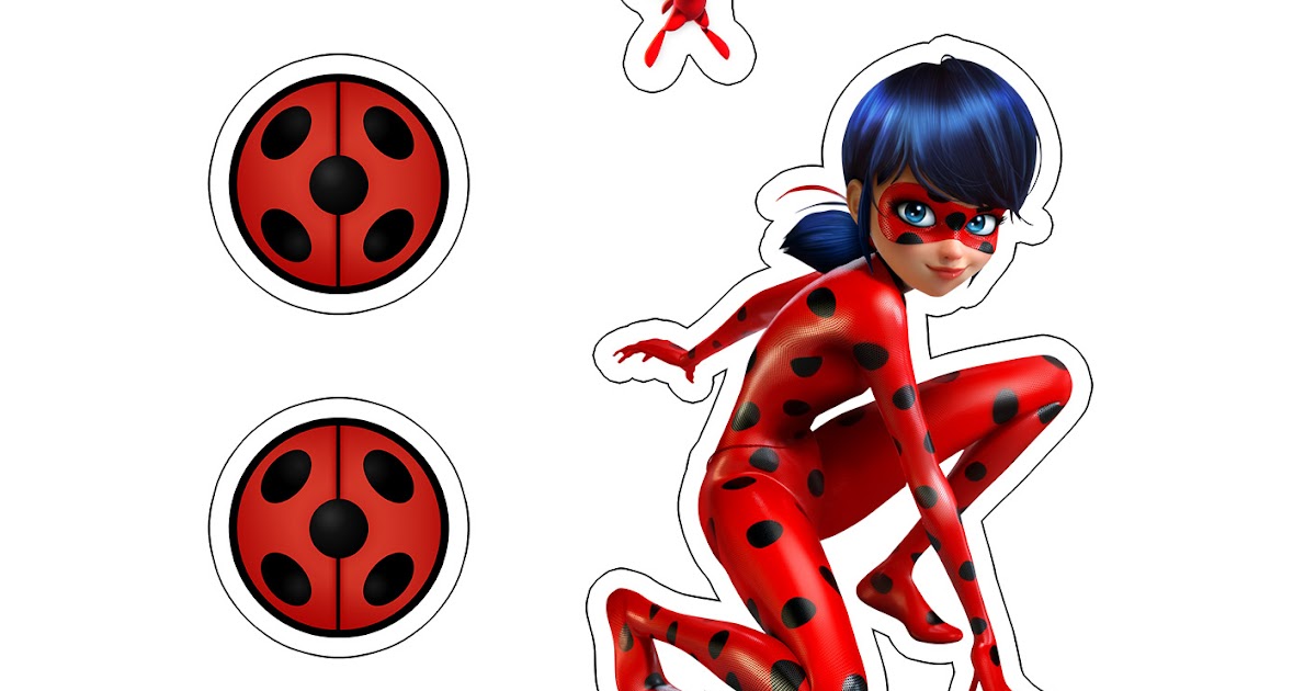 MIraculous Ladybug Free Printable Cake Toppers. Oh My