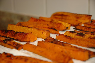 Butternut squash baked fries 