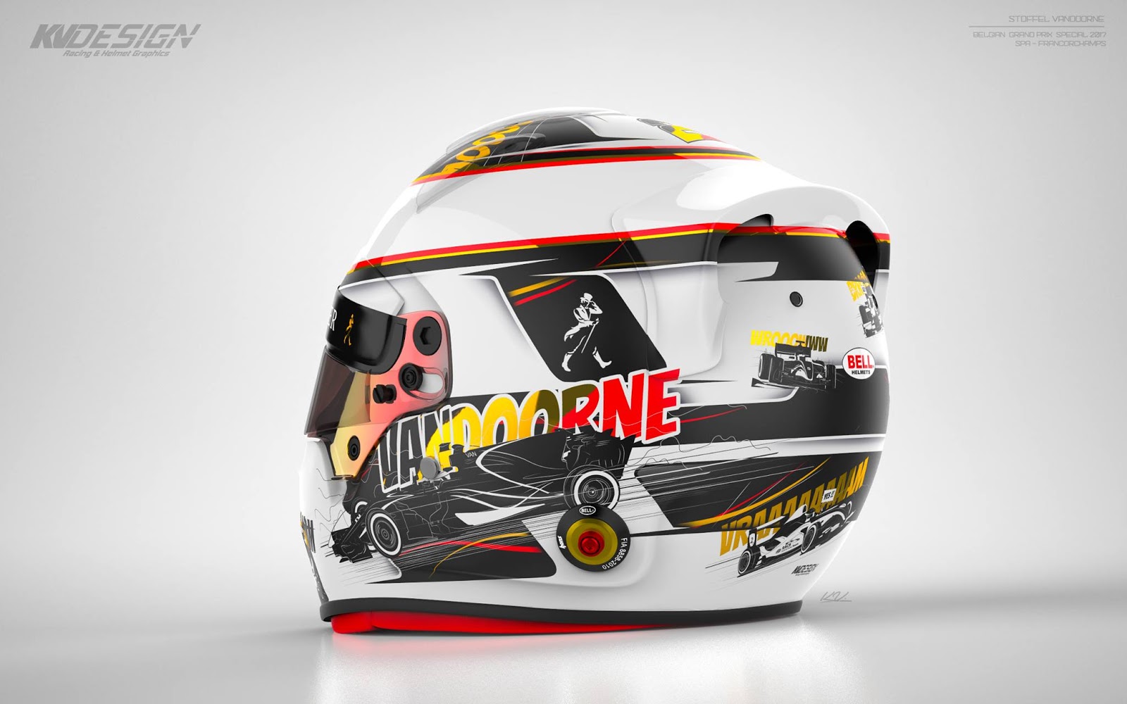 Racing Helmets Garage Bell HP7 S.Vandoorne SPA 2017 by KV Design