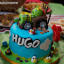 TARTA RED VELVET Y CHOCOLATE BLANCO. ANGRY BIRD