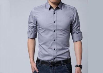 Camisas Slim fit - Entalladas gris