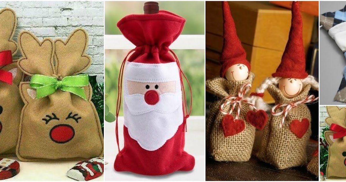 Cerdo motivo a pesar de Aprende cómo hacer lindas bolsitas navideñas para regalar en navidad ~  Manoslindas.com