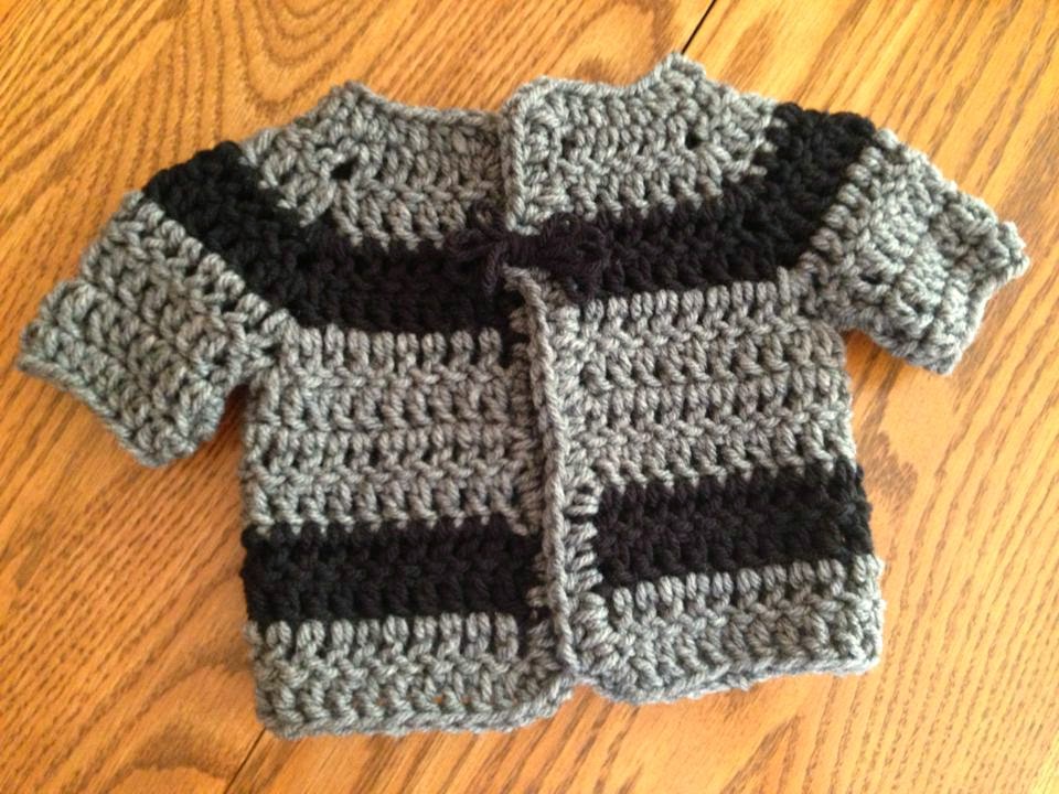 Craft Brag: Crochet Baby Boy Sweater Pattern - Free