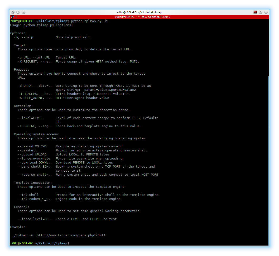 tplmap Automatic ServerSide Template Injection Detection and