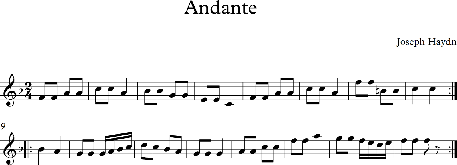 Andante de Joseph Haydn Descubriendo la Música
