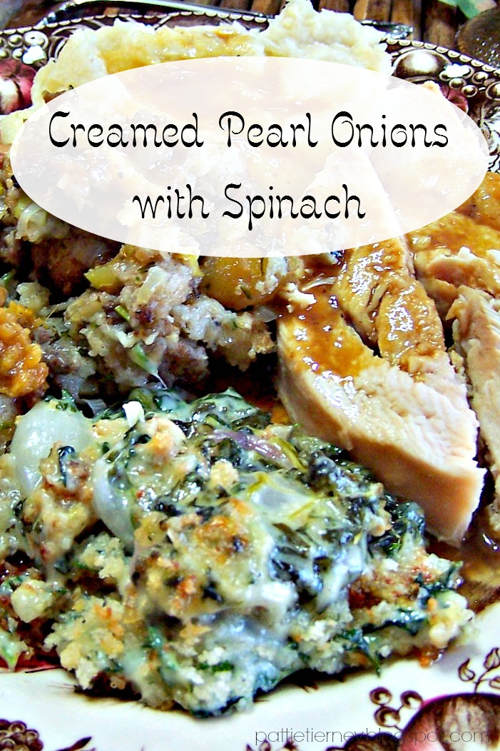 OllaPodrida Creamed Pearl Onions with Spinach