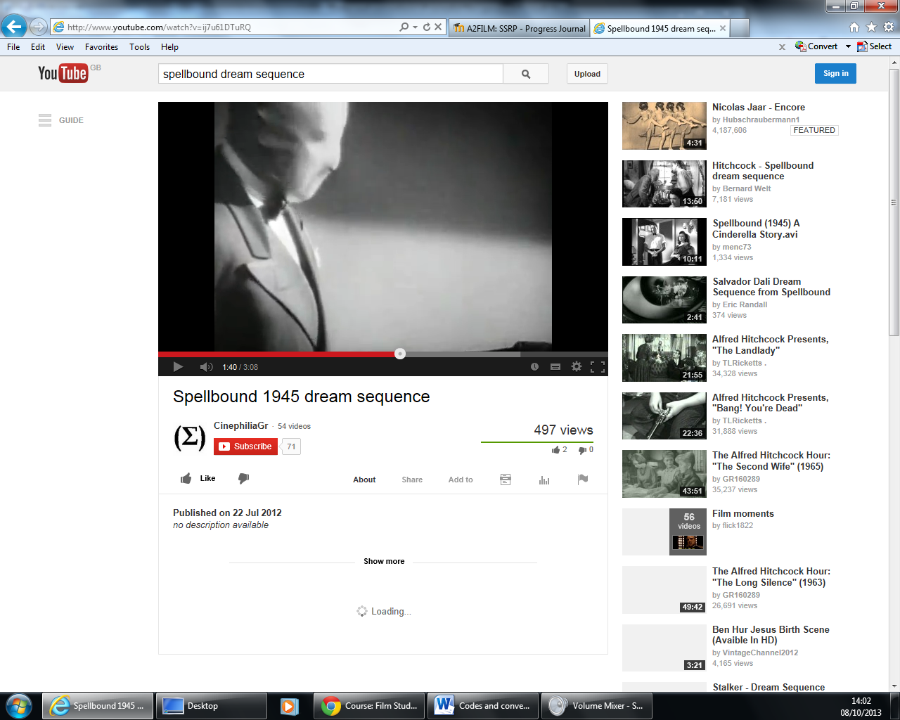 Surrealistic essay film picture