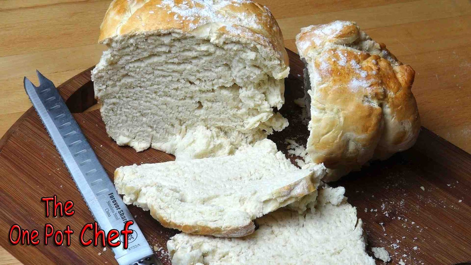 The One Pot Chef Show Country Style Loaf of White Bread RECIPE