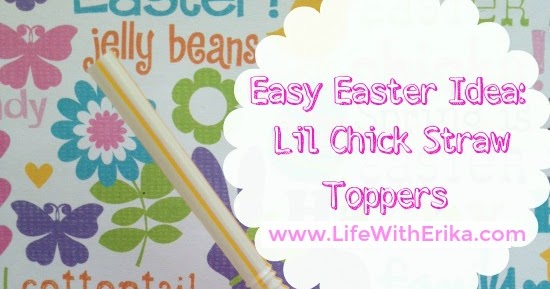 Lil Chick Easter Straw Topper