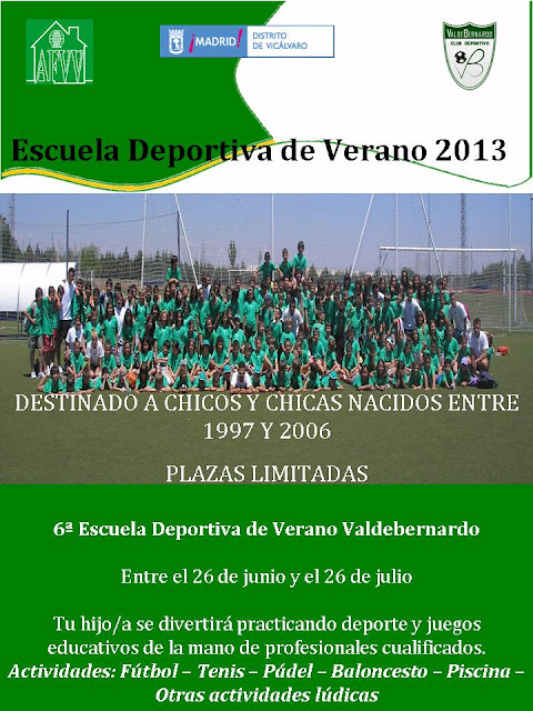 Escuela Deportiva de Verano 2013 Valdebernardo